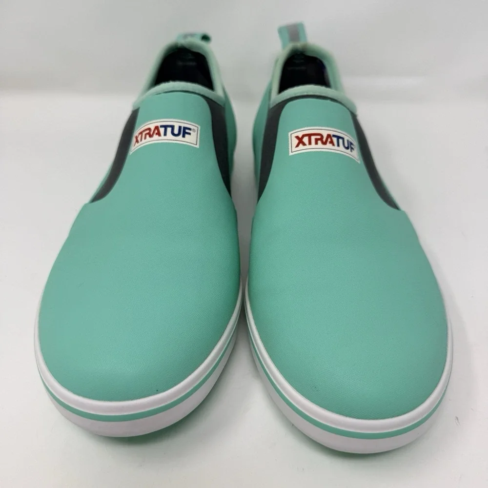 XTRATUF Womens Waterproof Deck Shoes Size 11 Seafoam Rubber Slip On Boat Fishing